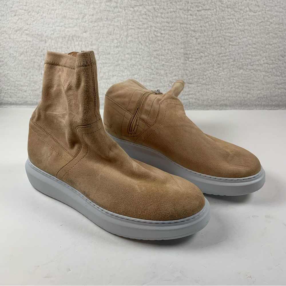 Aquatalia Laina High Top Sneaker Boots Womens 10 Tan Suede Weatherproof New 7232